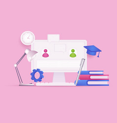 Distant Learning And Education Concept 3d Icon