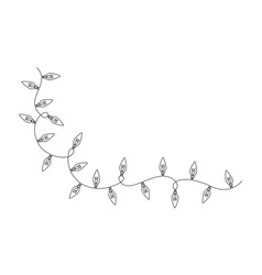 One Continuous Line Drawing Of Christmas Garland