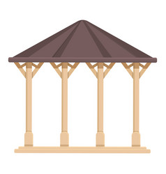 Spring Shelter Icon Cartoon Park Building