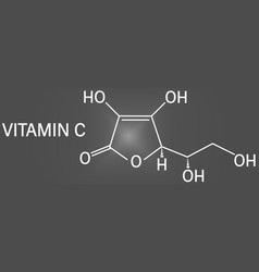 Vitamin C Molecule Skeletal Formula