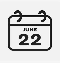 Icon Page Calendar Day - 22 June