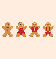 Set Of Gingerbread Man And Woman Sweet Cookies