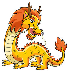 Year Of The Dragon Standing Dragon Cartoon Clipart