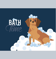 Bath Time Dog Cartoon