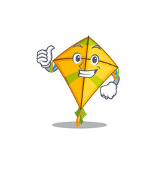 Cool Kite Cartoon Design Style Making Thumbs Up