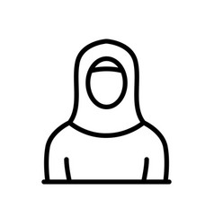 Hijab Muslim Line Icon Logo