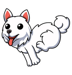 Cute Samoyed Dog Cartoon Running