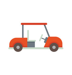 Golf Cart Car Icon Flat Style