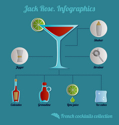 Jack Rose Cocktail Infographics Recipe