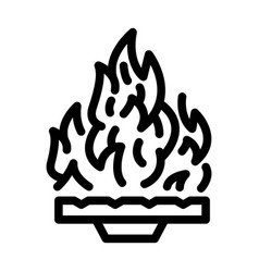 Burn Fire Line Icon