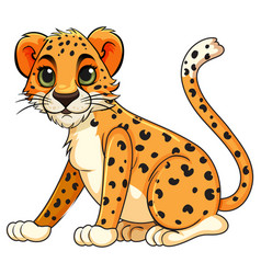 Baby Cheetah Cartoon Character