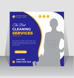 Cleaning Service Square Social Media Post Design