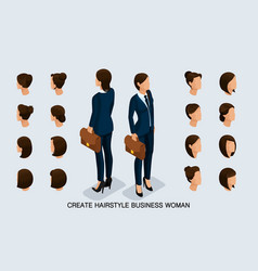 Isometric Business Woman Set 2 3d Womens