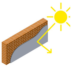 Red Brick Wall In Isometry With Layers Of Plaster