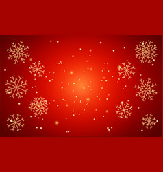 Winter Magical Christmas Snowflake Red Gold Banner