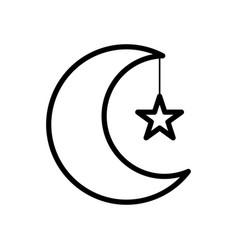 Crescent Muslim Line Icon Logo