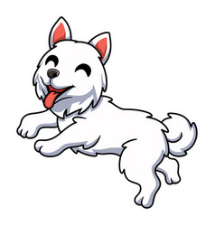 Cute Little Samoyed Dog Cartoon