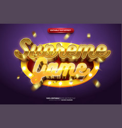 New Supreme Gold Game Badge 3d Editable Text