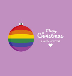 Lgbtq Rainbow Christmas Ball Banner Icon