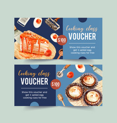 Salted Egg Voucher Design With Crepe Cake Bun