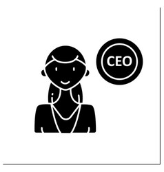 Ceo Woman Glyph Icon