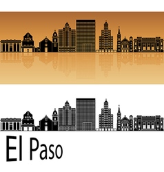 El Paso Skyline In Orange