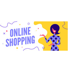 Online Shopping Modern Flat Character