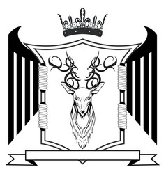 Deer Tribal Head Tattoo Crest Coat Of Arms Emblem