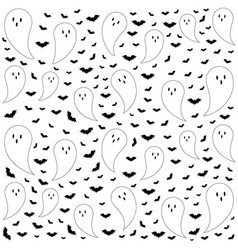 Halloween Bats And Ghosts Pattern Ba