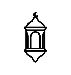 Lantern Muslim Line Icon Logo