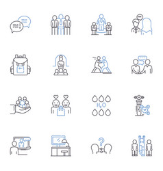 Role Modeling And Example Line Icons Collection