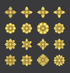 Thai Identity Pattern Flower Gradients