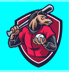 Baseball Horse Mascot Sports Logo