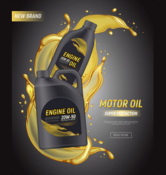 Engine Oil Splashes Poster