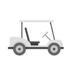 Golf Cart Game Icon Flat Style