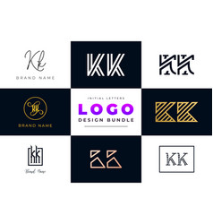 Initial Letters Kk Logo Design Bundle