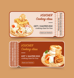 Salted Egg Voucher Design With Stuffed Bun Toast