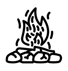 Campfire Line Icon