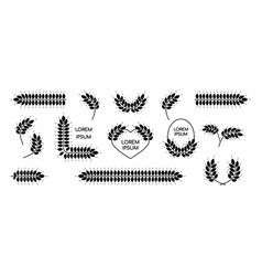 Set Of Wheat Ears Icons Templates