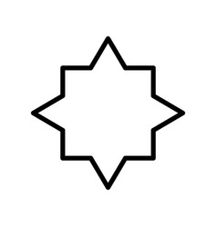 Star Muslim Line Icon Logo