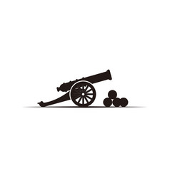 Cannon With Ball Minimalist Logo Icon