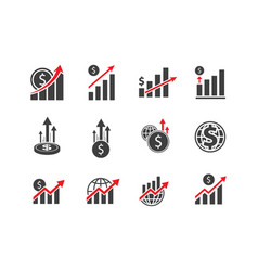 Economic Growth Icon Set