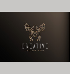 Holy Valkyrie Logo Design Template Head