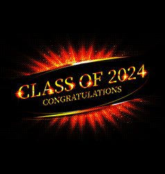 Lettering Class Of 2024 For Greeting Invitation