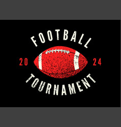 American Football Tournament Grunge Poster Emblem