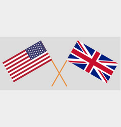 British And United States America Flags