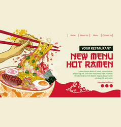 Landing Page Template Of Ramen Restaurant