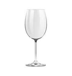 Realistic Empty Wine Glass Bordeaux Isolated