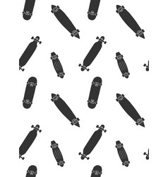 Seamless Pattern Of Hand Drawn Skateboards