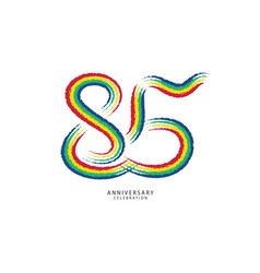 85 Years Anniversary Celebration Logotype